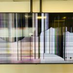Cracked mounted TV