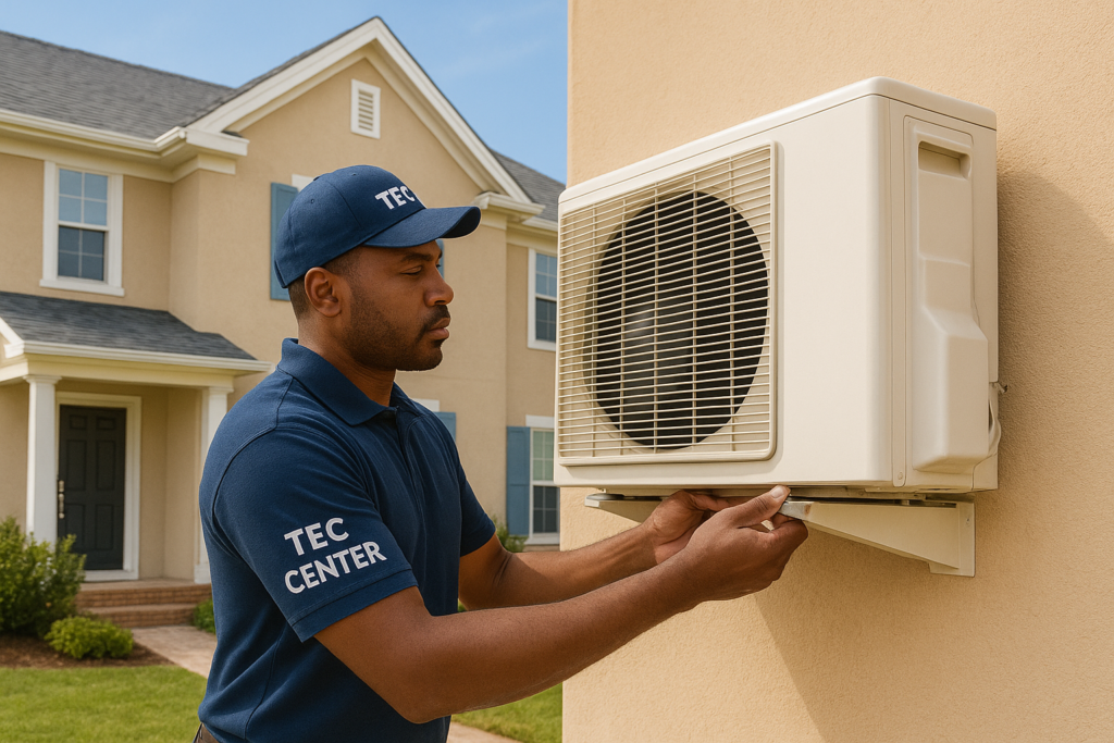 Air conditioner installation by Tec Center
